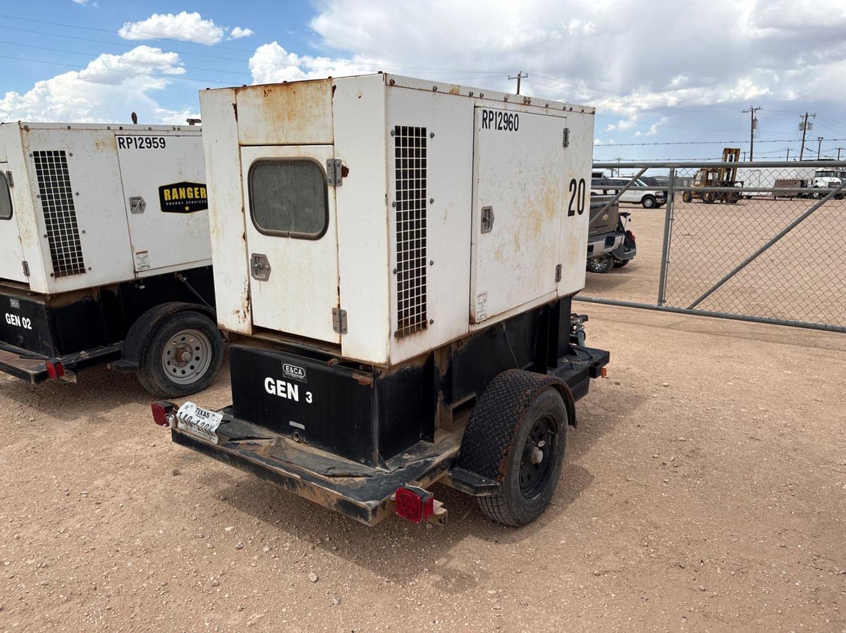 Used Warren power systems NPS-P-20 20KW S/A bumper pull generator