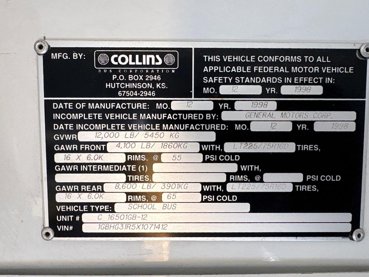 Used 1999 CHEVROLET EXPRESS SCHOOL BUS