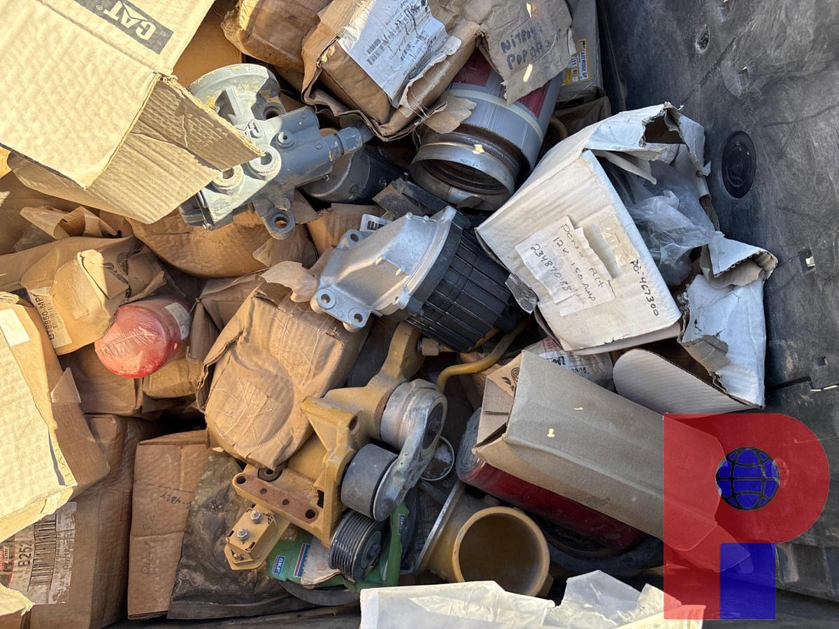 Used CRATE OF ASSORTED CAT ENGINE PARTS