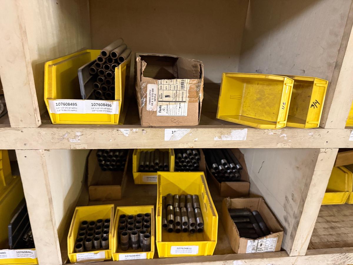 Used SECTION OF (150+) SCH-40 1/8” THRU 2” PIPE NIPPLES