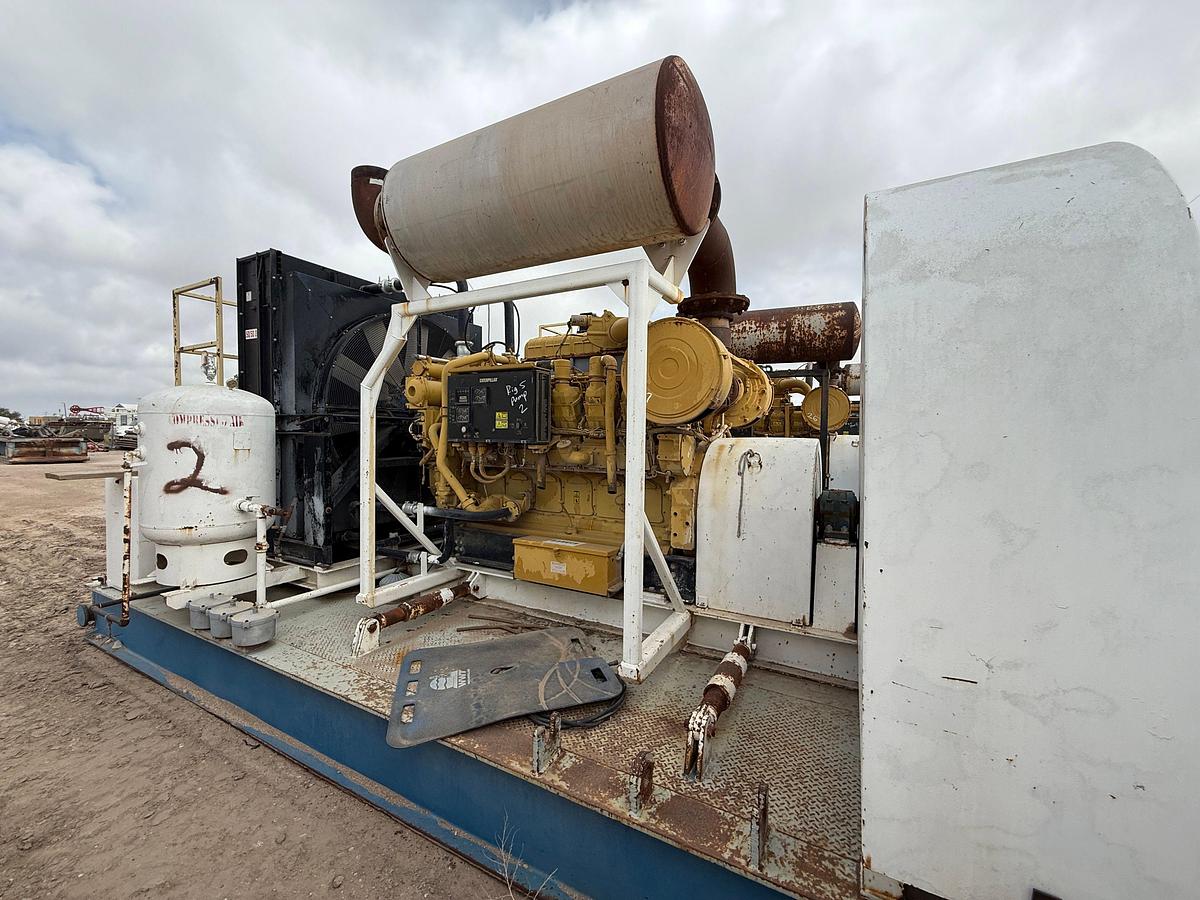 Used 2011 GARDNER DENVER PZ11 TRIPLEX DRILLING MUD PUMP P/B CATERPILLAR 3512, SKIDDED