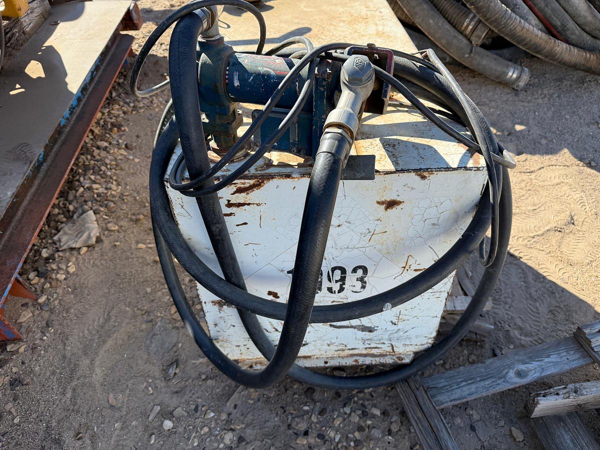 Used 45” X 23” x 24” STEEL FUEL TANK W/ Fill-RITE PUMP