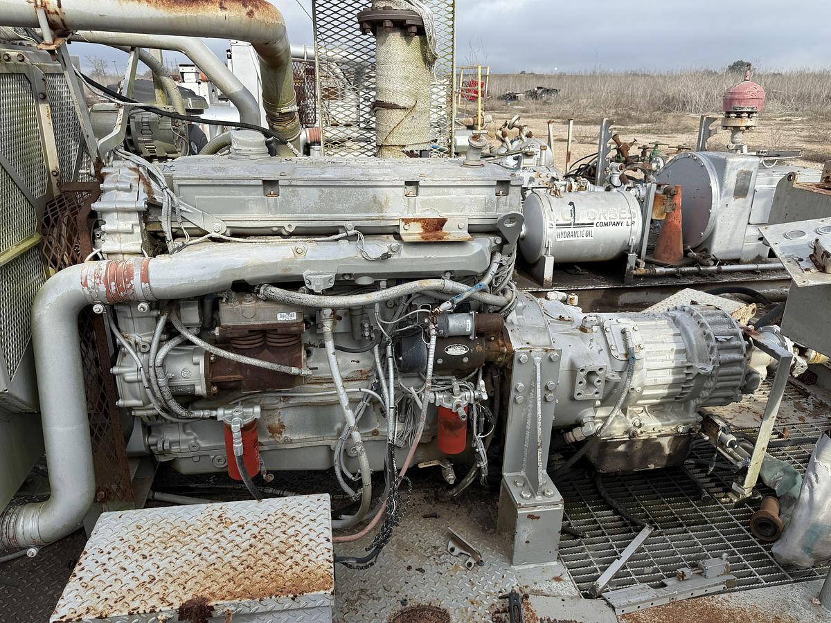 Used EWS W-440 TRIPLEX WELL SERVICE PUMP SKIDDED P/B DETROIT SERIES 60 (INCOMPLETE)