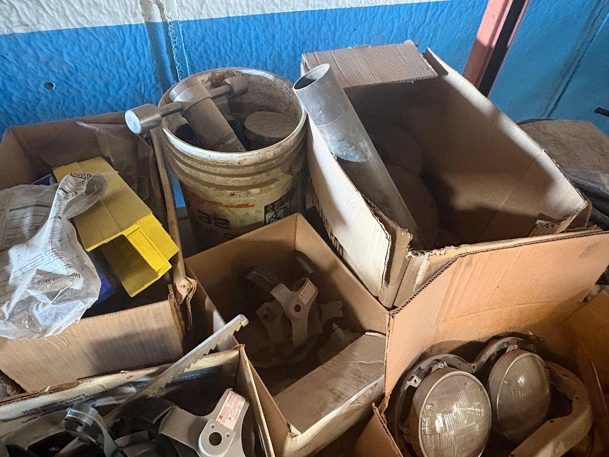 Used Miscellaneous parts, chains, ppe, and contents of shelf