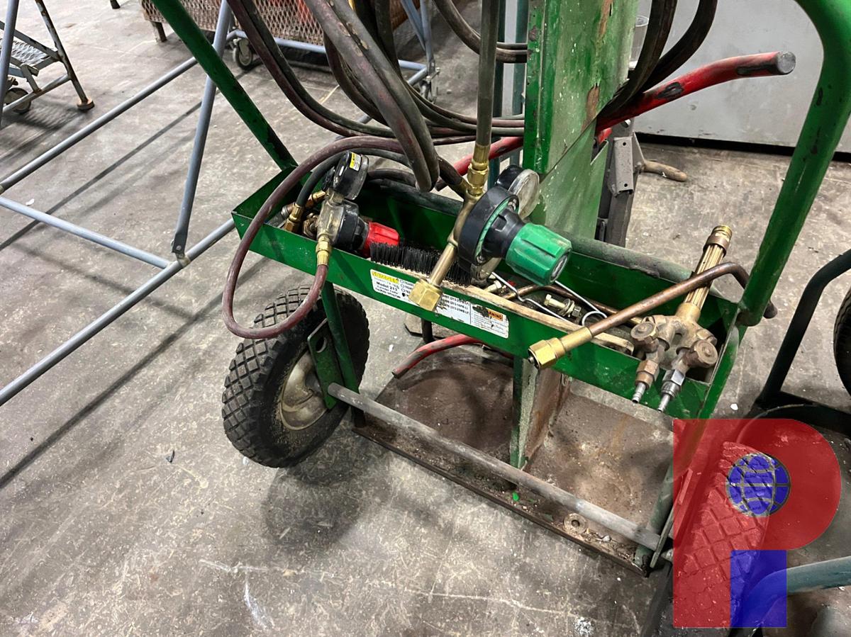 Used (2) WELDING TORCH BOTTLE RACK CARTS