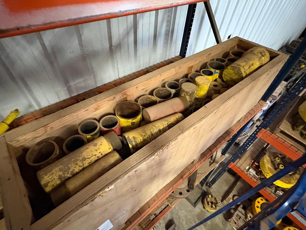 Used 3” 10K hydraulic gate valve & box of valve stem protectors