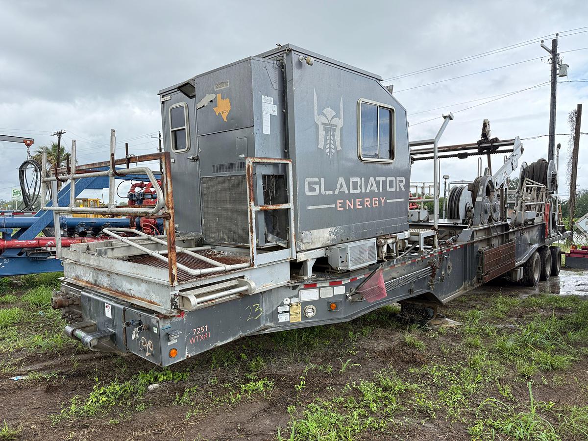 Used 2015 PEERLESS HYDRARIG 53’ X 10.5’ COILED TUBING 3-AXLE TRAILER