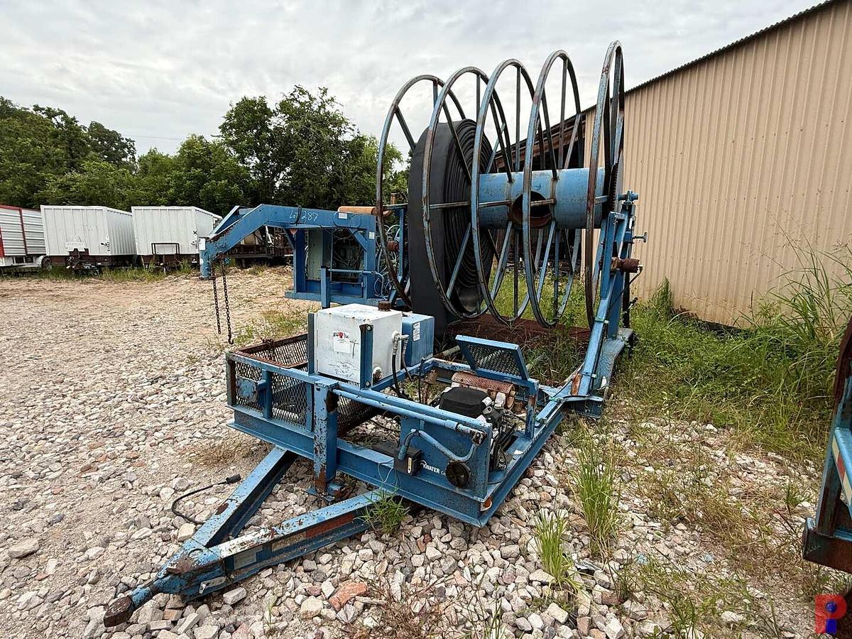 Used 2014 LUTTRELL WELDING SERVICES 19’ X 96” T/A BUMPER PULL HYDRAULIC REEL TRAILER