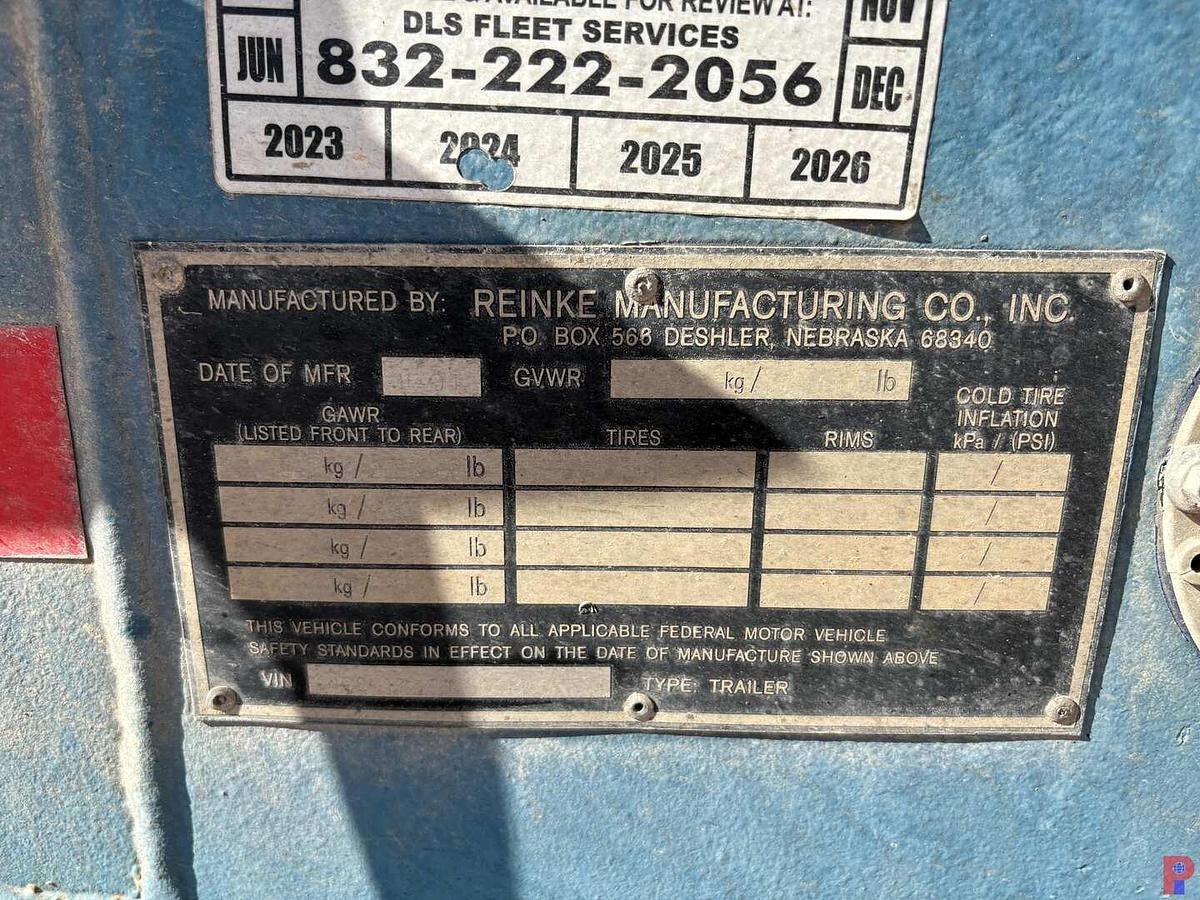 Used 2005 REINKE TRAILERS T/A CHEMICAL TRANSPORT TRAILER