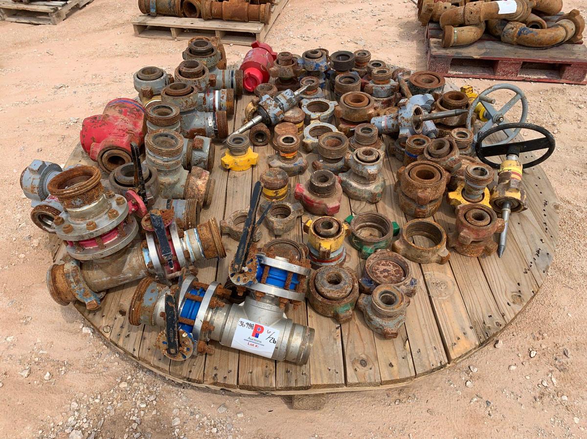 Used Pallet of Assorted 2” to 3” 1502 Pups, 1502 90’s, and Tees w/ Butterfly Valves