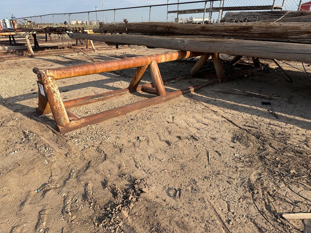 Used (2 x $) 21’L x 26” TRIANGULAR PIPE RACKS W/ PIPE STAYS