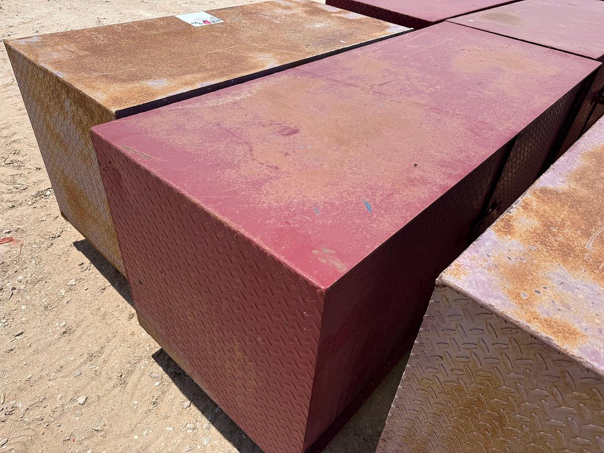 Used (2) TOOL BOXES (1) 5’L x 2’W x 2’H& (1) 4’L x 2’W x 2’H STEEL 2-DOOR TOOL BOXES