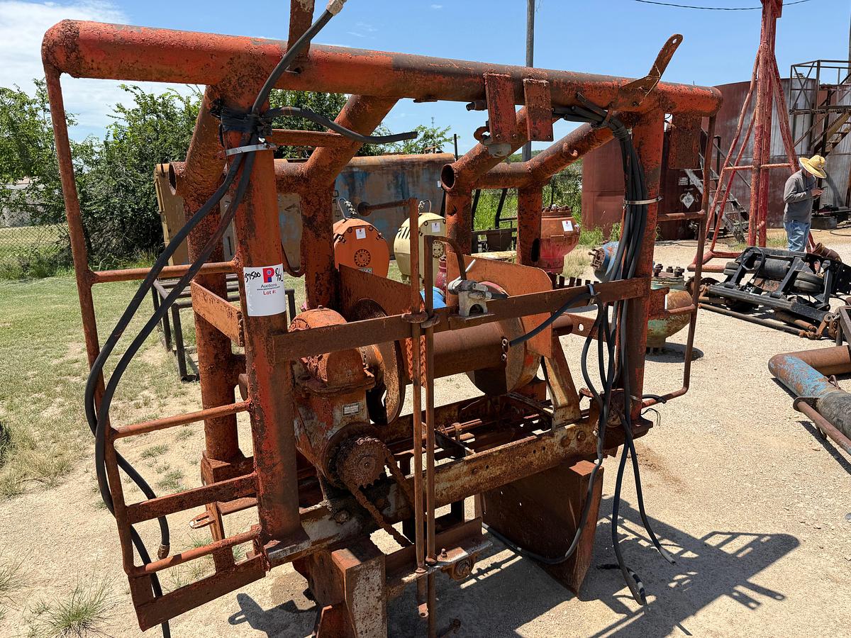 Used TULSA 70T (65K LBS) MECHANICAL WINCH W/ (2) HEADACHE RACKS