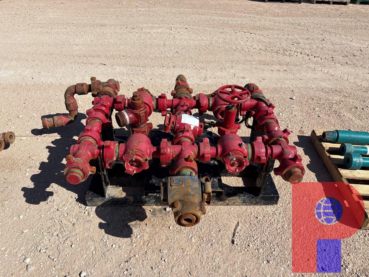 Used 2” 1502 PLUG VALVE MANIFOLD