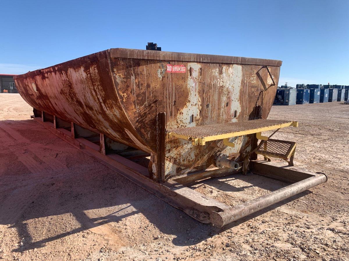 Used 40’ x 11’ x 7’ 558 Barrel Round Bottom Open Top Skidded Pit w/ Gas Buster