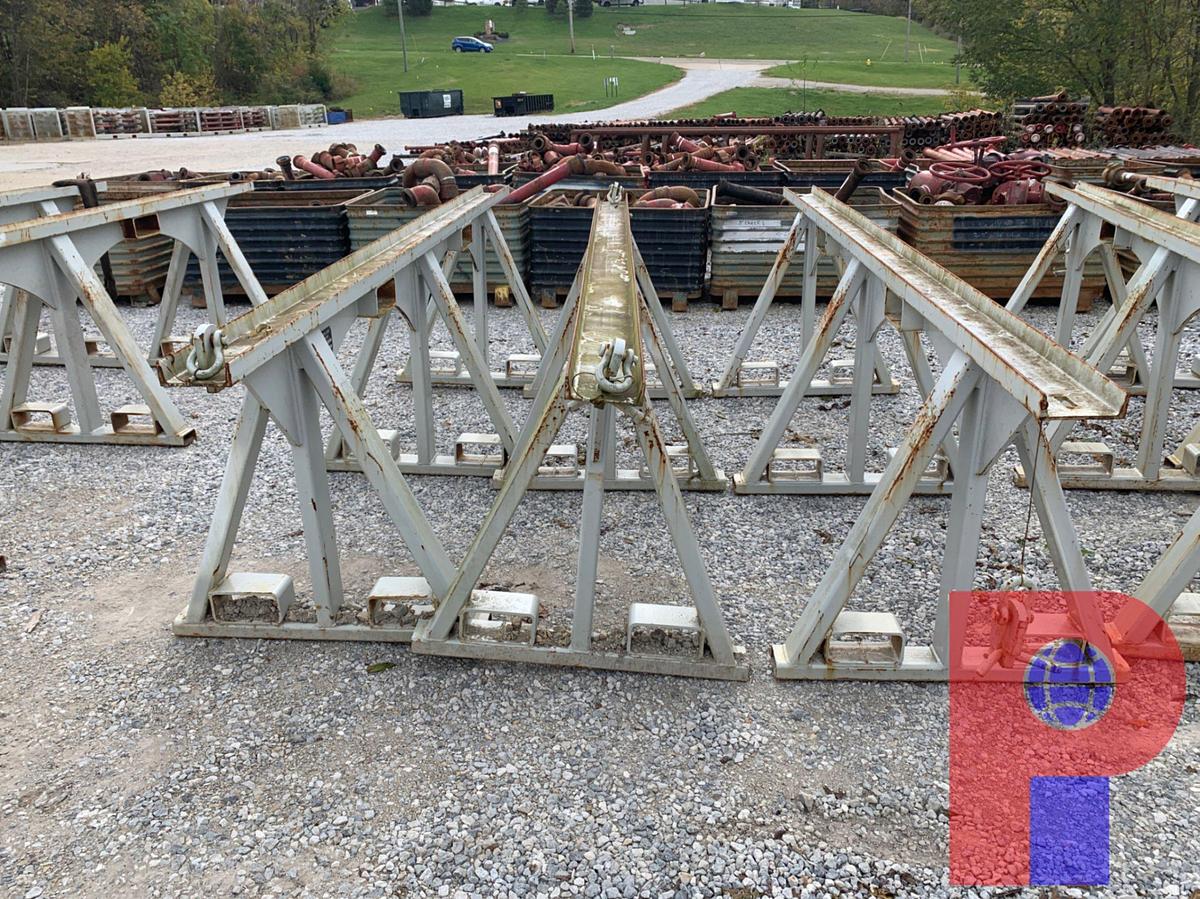 Used (3X$) 11’ X 39” TRIANGLE PIPE RACKS