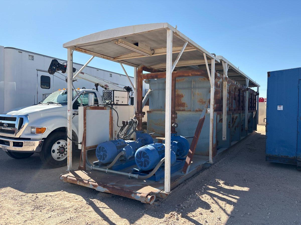Used 48’ x 104” x 11’ 300BBL mud mixing system, skidded