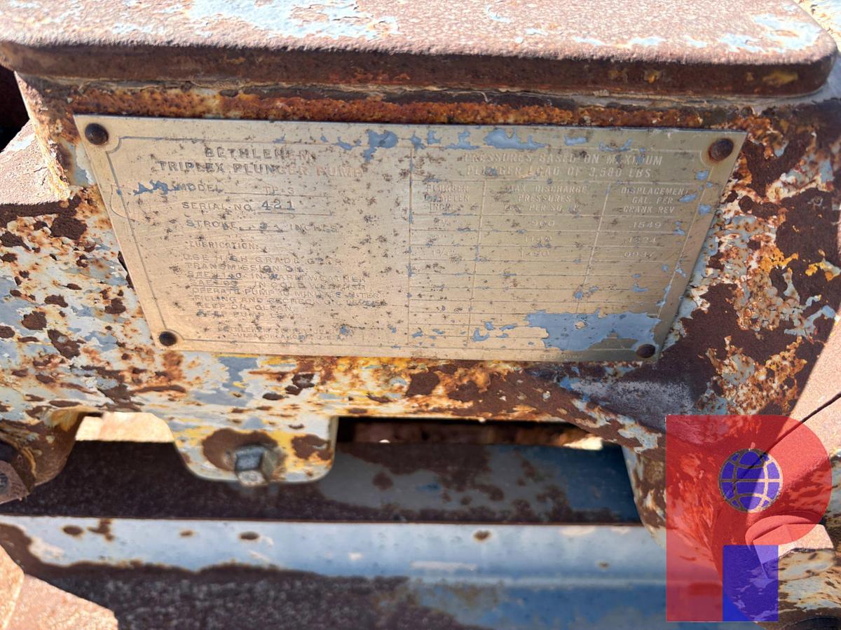 Used BETHLEHEM TO-3 TRIPLEX PUMP