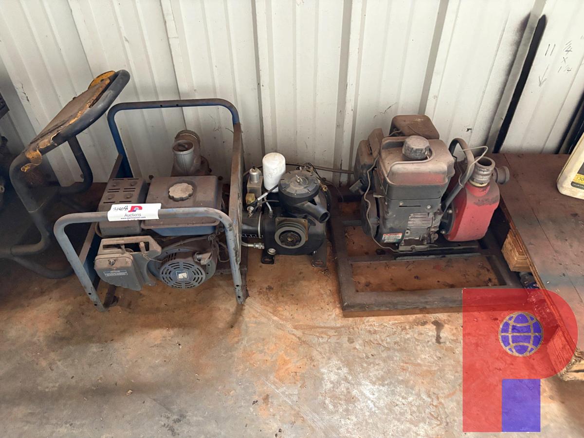 Used (2) GAS POWERED TRASH PUMPS & INCOMPLETE PRESSURE WAHSER