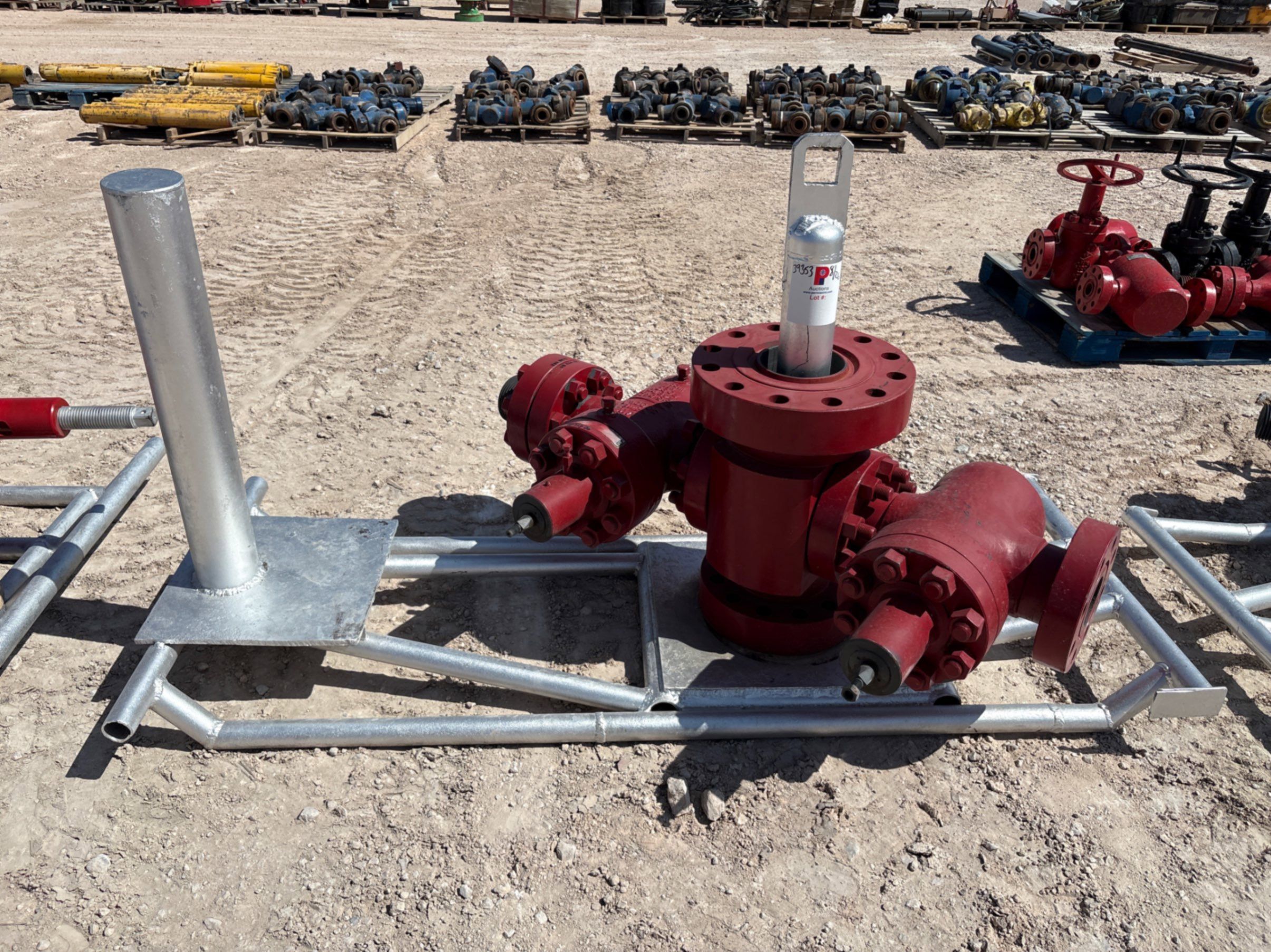 Used 7-1/16” x 4-1/16” fluid cross w/ (2) 4-1/16” 5k gate valves & transport skid