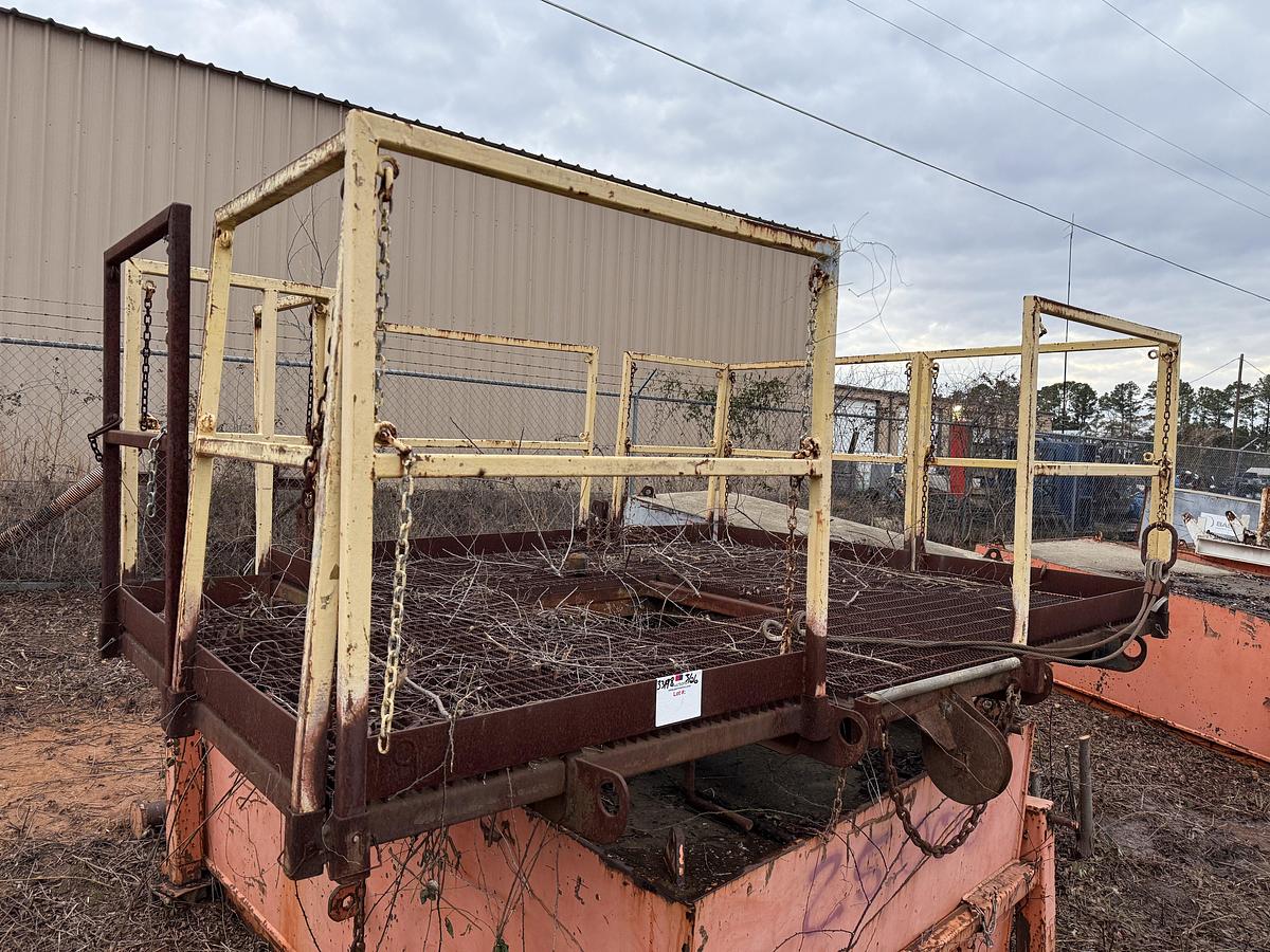 Used 131” X 93” RIG WORK FLOOR W/ FOLD DOWN SIDE & HANDRAILS