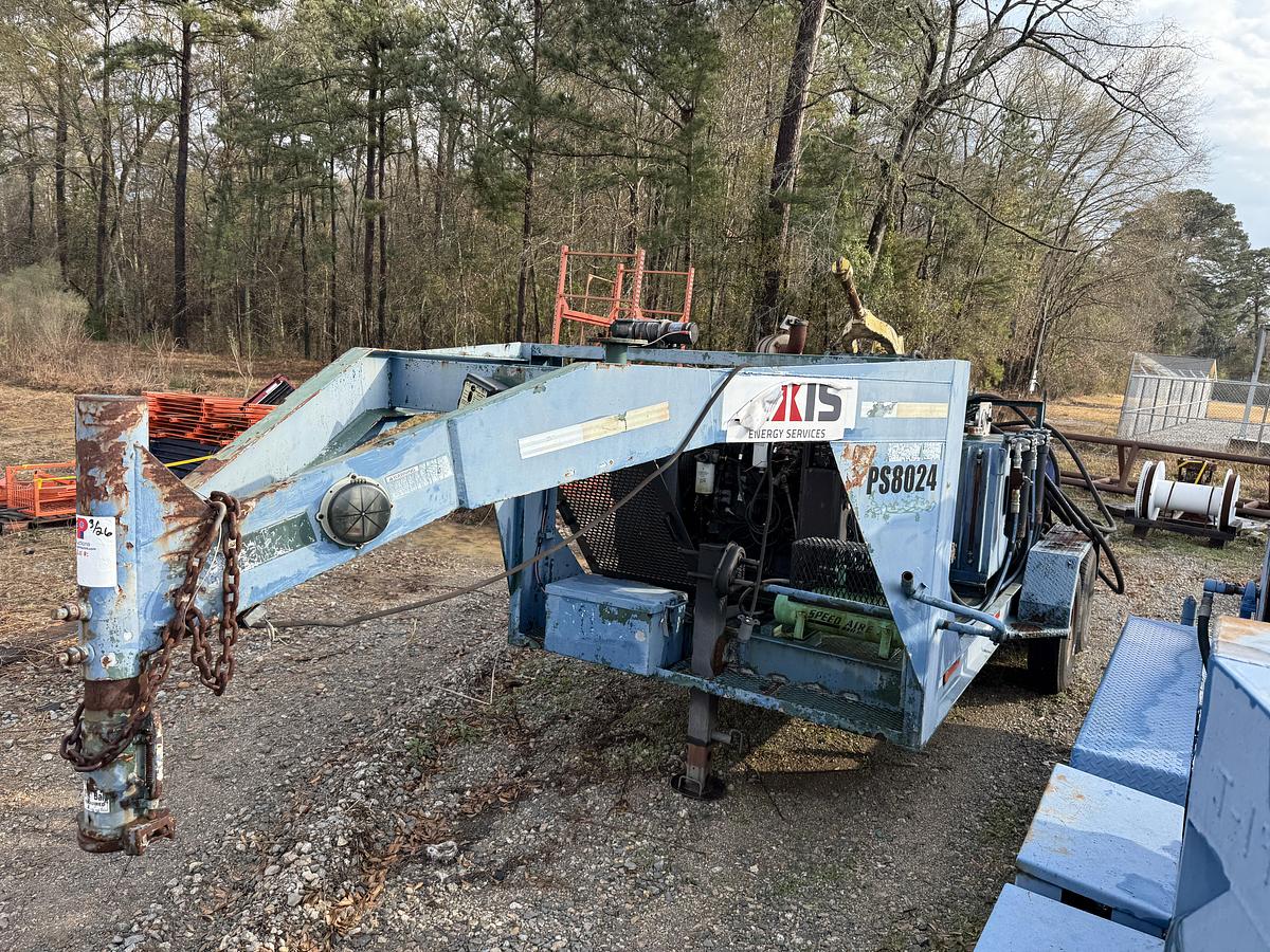 Used LOGAN 85-TON POWER SWIVEL P/B CUMMINS MTD ON 2009 AMERITRAIL GOOSENECK TRAILER