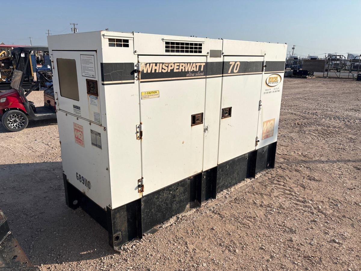 Used WHISPERWATT DCA-70USI DIESEL POWERED AC GENERATOR