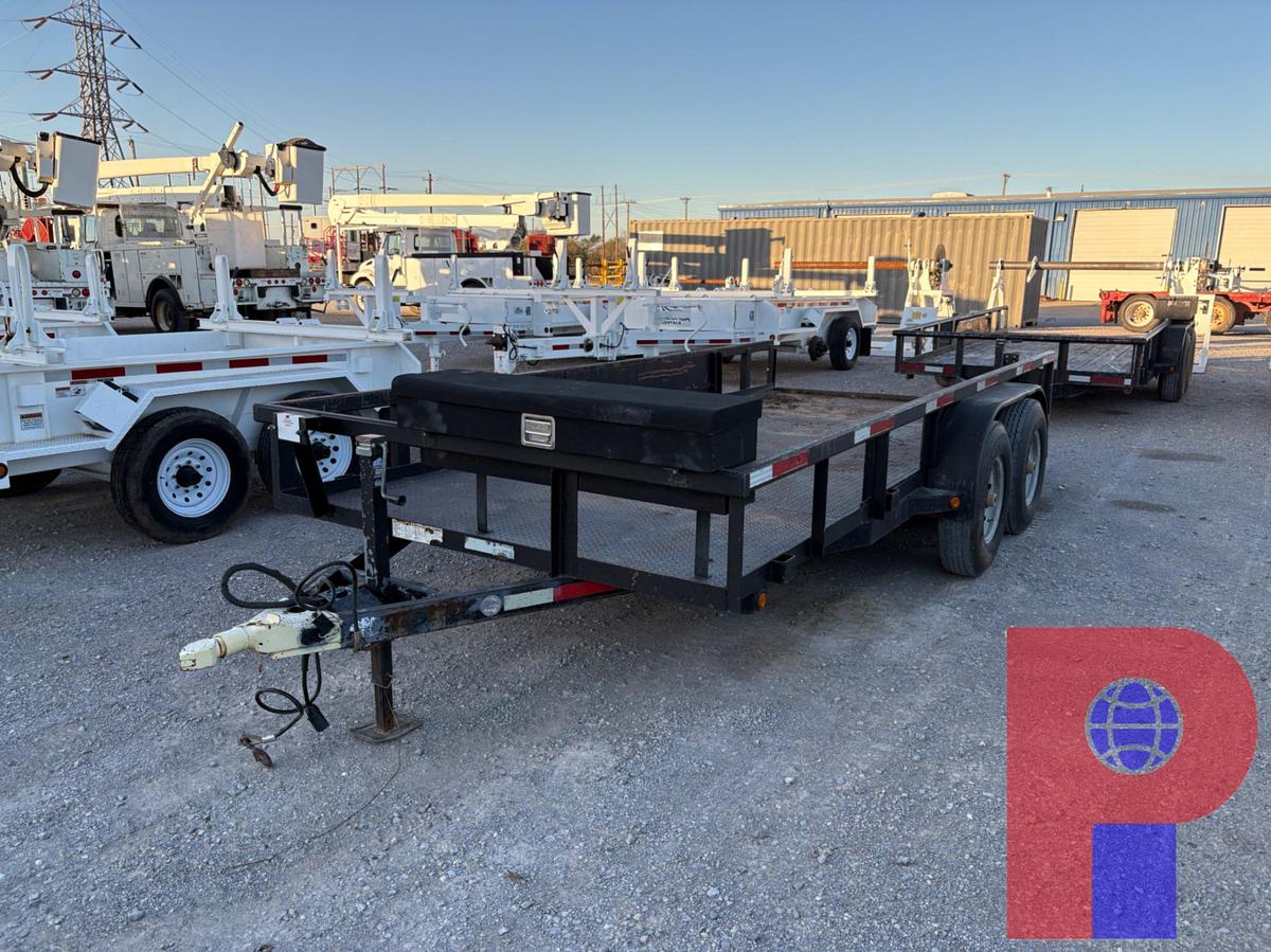 Used MAXEY 16’ X 7’ T/A BUMPER PULL UTILITY TRAILER