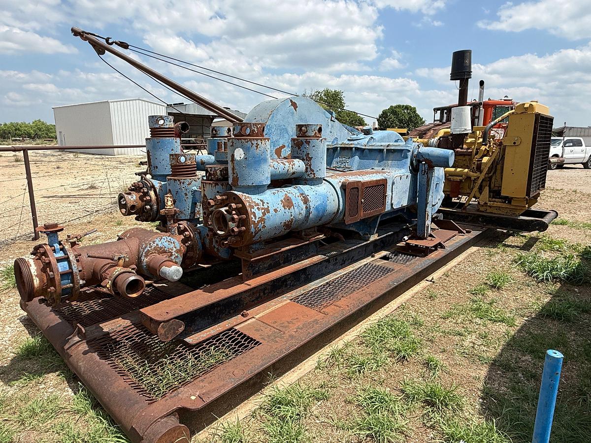 Used IDEAL C-250 DUPLEX MUD PUMP P/B CAT 3406TA, SKIDDED