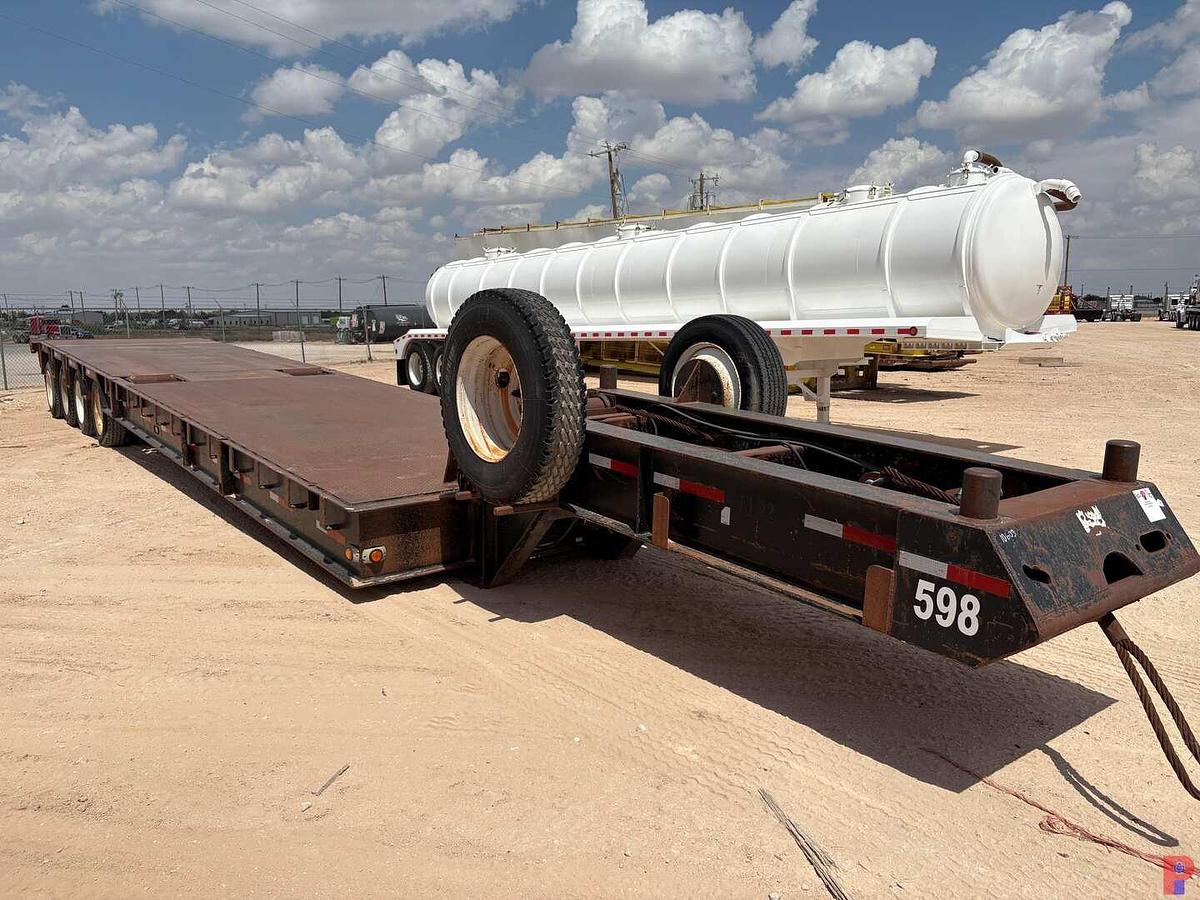Used 2008 NEVI 43’ X 8’, ,LOWBOY TRAILER, 4 AXLES W/ROLLING TAIL BOARD