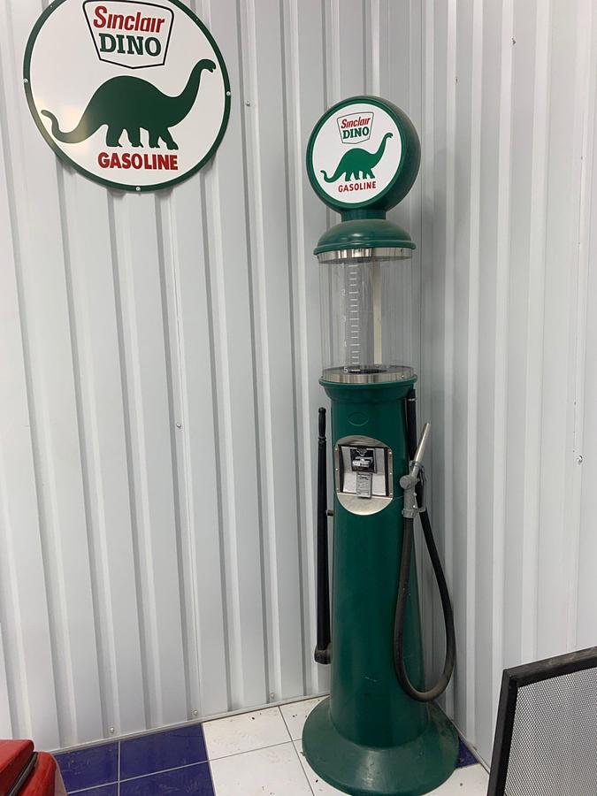 Used Sinclair Dino Gasoline Pump and 7 Signs