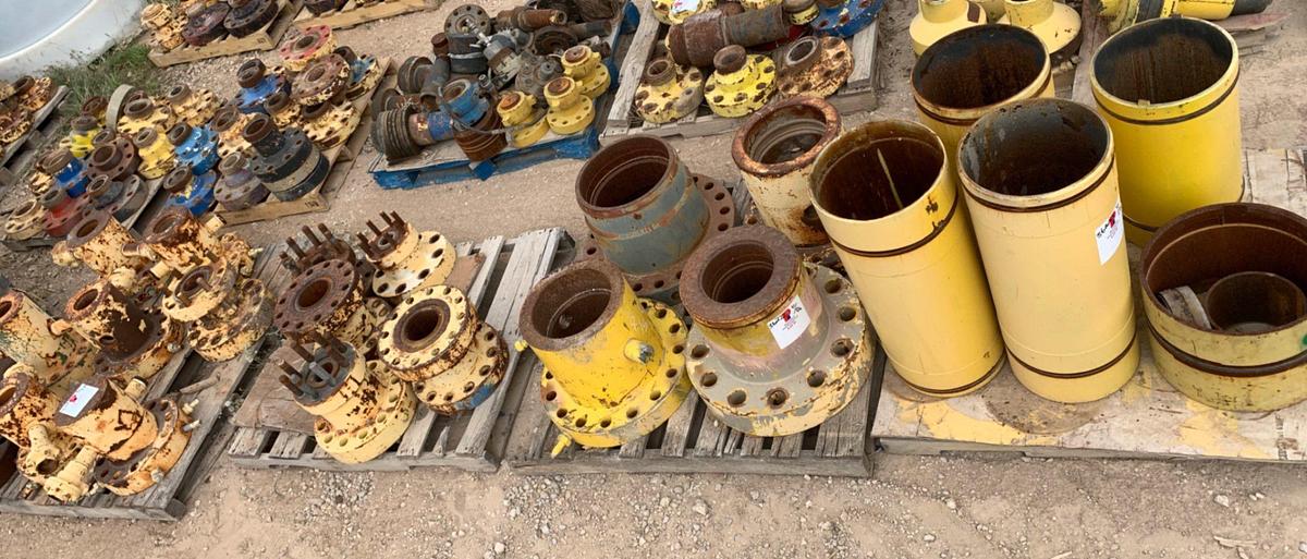 Used (4)Pallets of Assorted Spacer Spools and Flanges