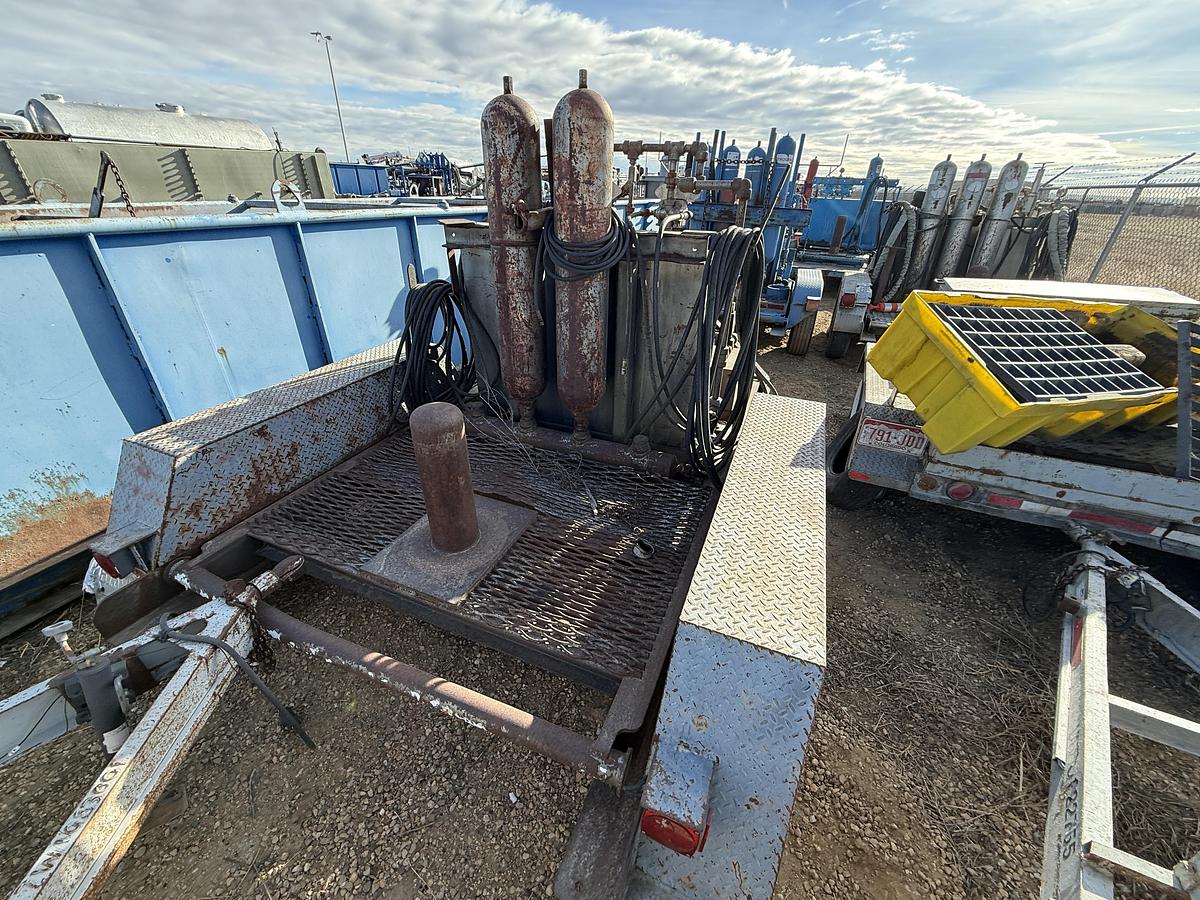 Used SHOP MADE 10’ T/A 2-STATION BUMPER PULL ACCUMULATOR TRAILER