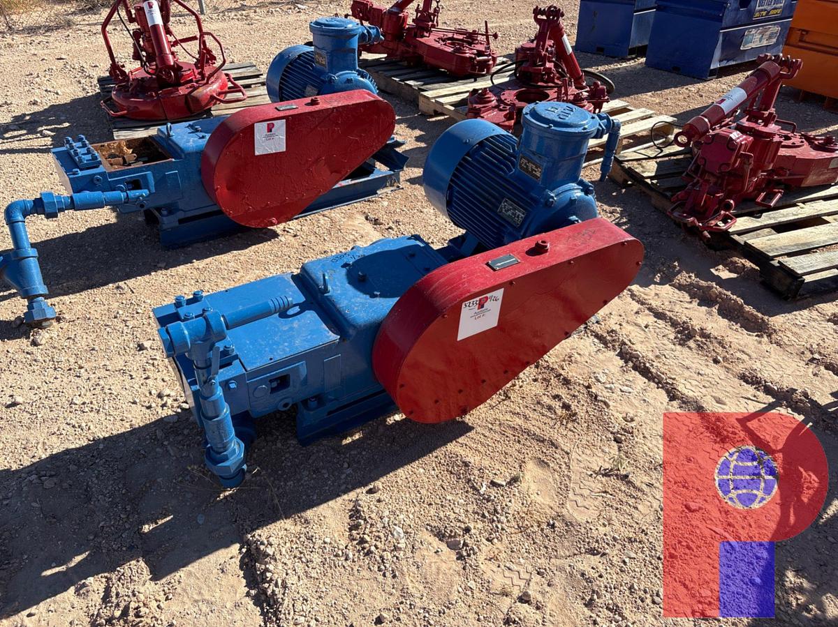 Used TRIPLEX CHARGE PUMP P/B ELECTRIC MOTOR