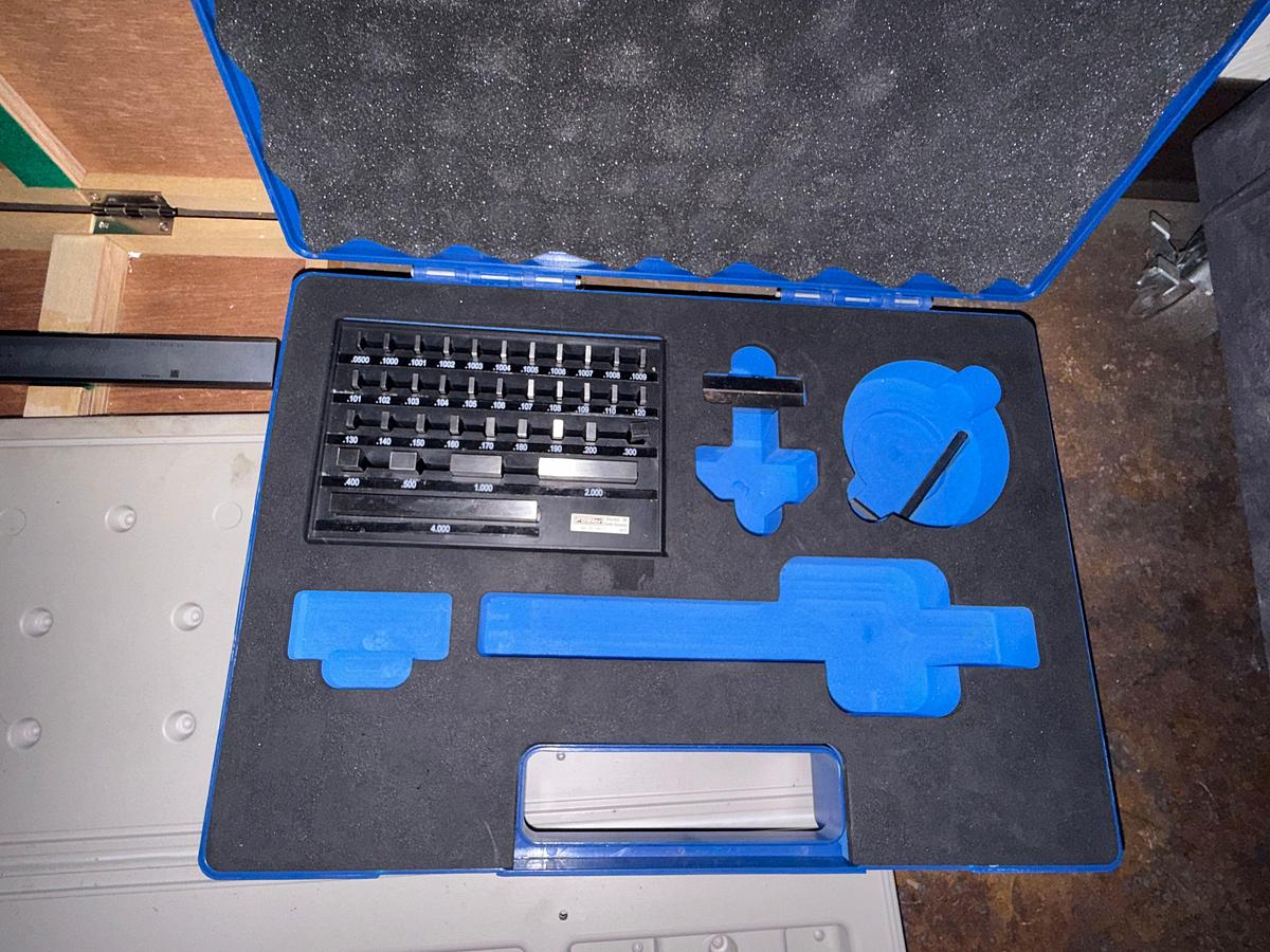 Used SECTION (5) 24” (1) 40”, (2) 12” DIGITAL & MANUAL OD/ID MICROMETERS (1) DEPTH GAUGE & ROLLING POLY PARTS CART