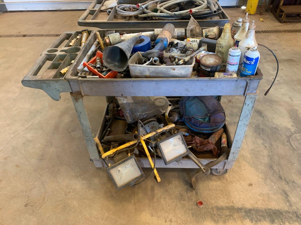 Used (3) Uline Rolling Tool Carts and all it’s Contents