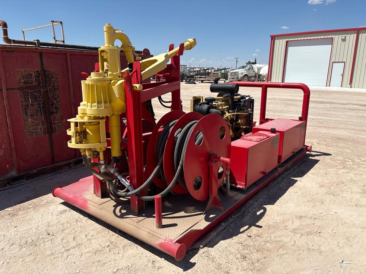 Used Evco 85-ton power swivel unit, skidded