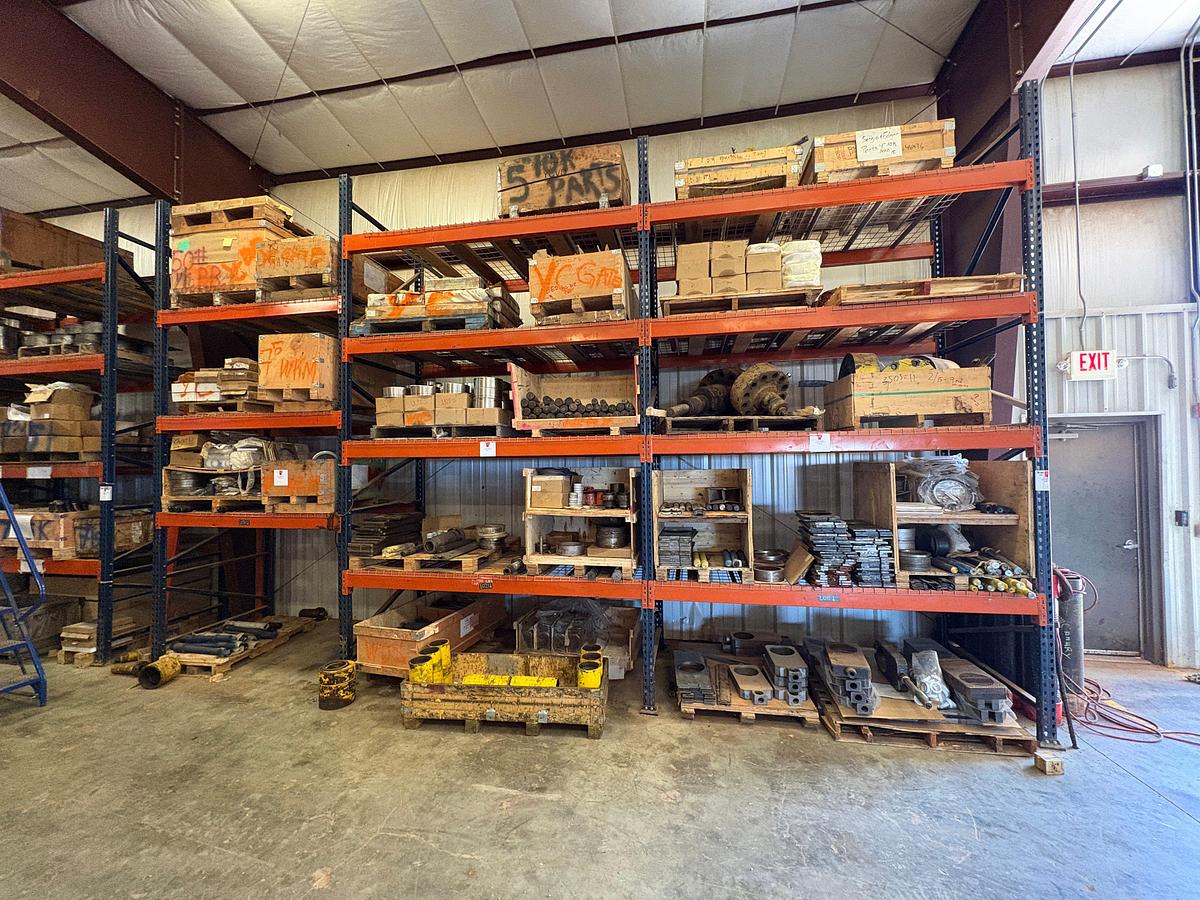 Used 23’ x 4’ x 14’ pallet rack shelving