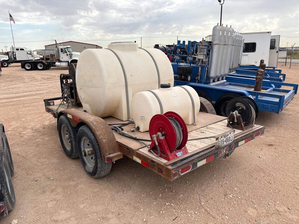 Used 14’ x 6.5’ T/A BUMPER PULL PRESSURE WASH TRAILER