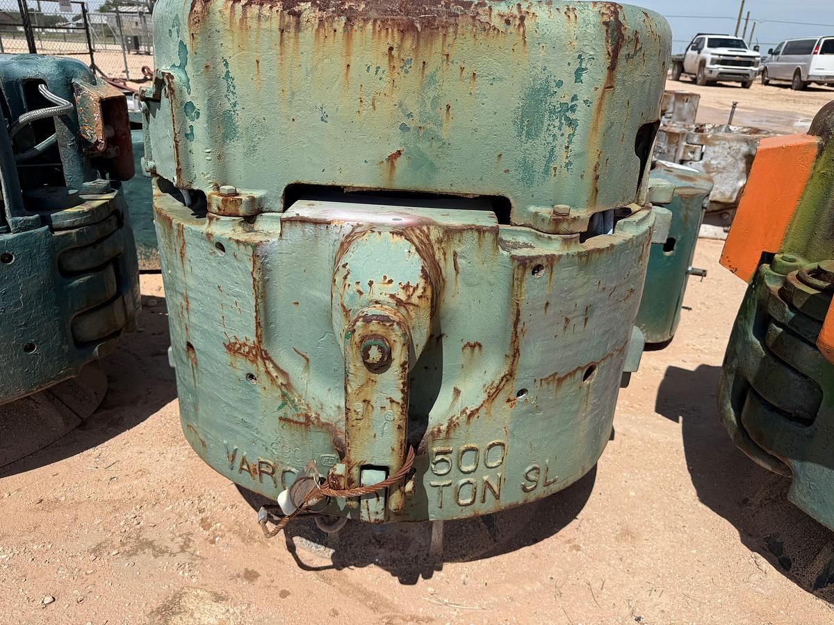Used LOT W/ (1) VARCO 350-TON & (1) 500-TON SLIP TYPE SPIDER CASING ELEVATORS