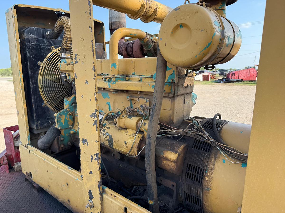 Used ONAN GENSET 100-KW 3-PHASE P/B ALLIS-CHALMERS 670T DIESEL ENGINE, MTD ON T/A BP TRAILER