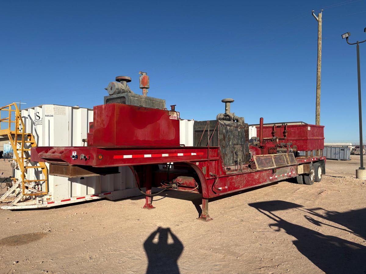 Used GASO TRIPLEX PUMP MTD ON 45’ T/A STEPDECK TRAILER