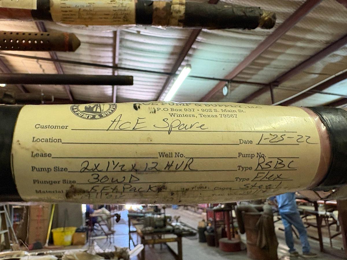 Used NEW HF 2” x 1-1/2” x 12’, 30 WD FLEX, HVR, CS TRIM DOWNHOLE PUMP