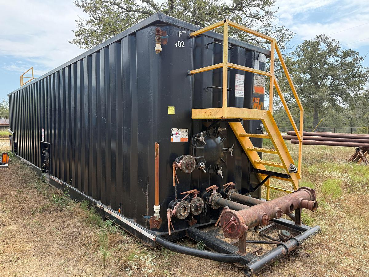 Used 500 BBL OPEN TOP FRAC TANK TRAILER W/ GAS BUSTER, CATWALK, & FOLDING HANDRAILS
