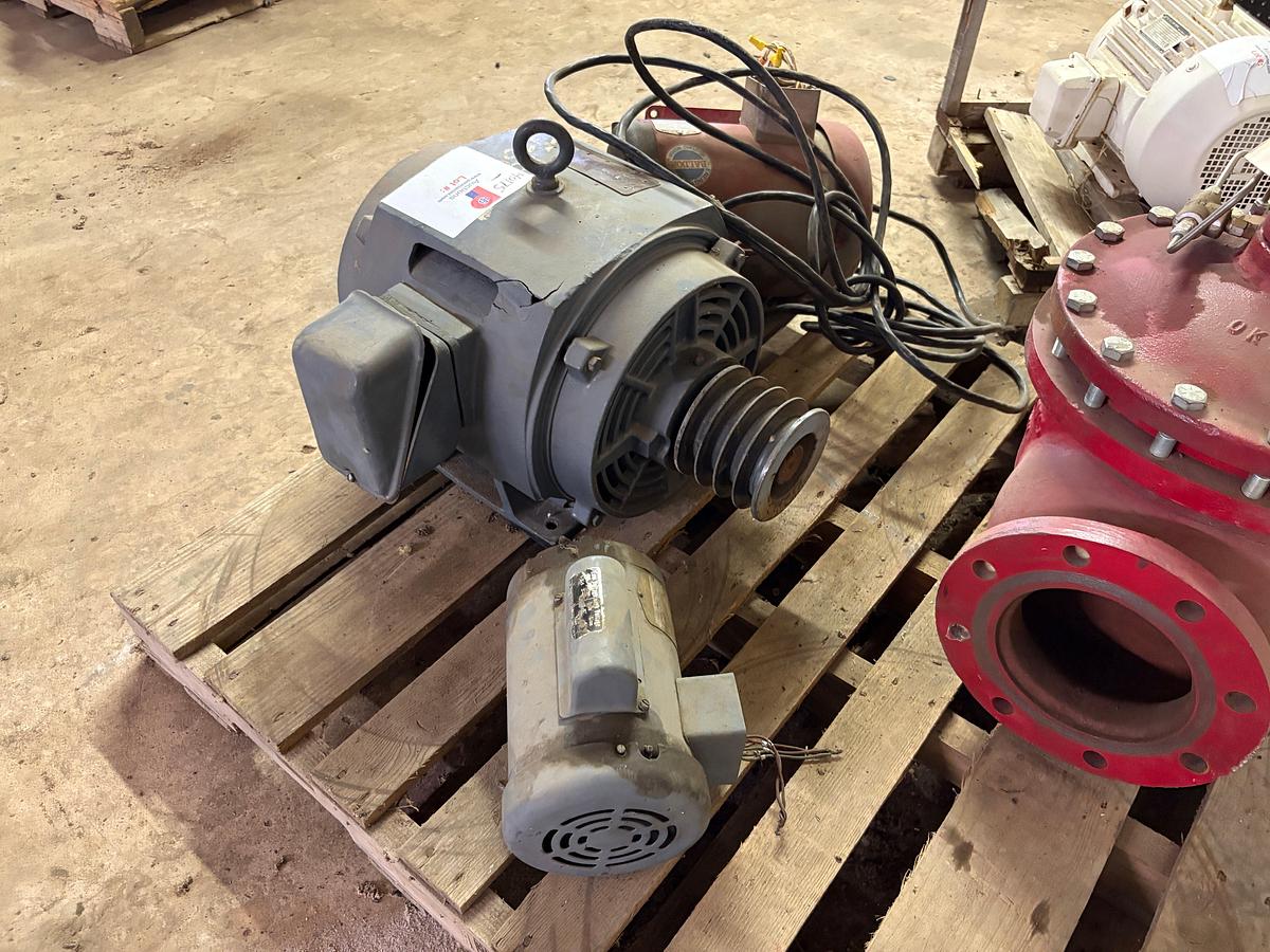 Used Kimray 6” ball valve w/ (3) BALDOR electric motors