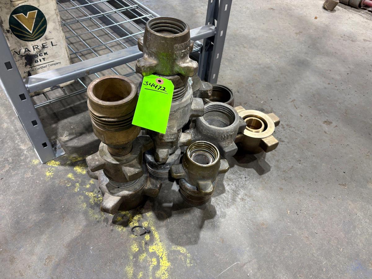 Used (10) assorted brass hammer unions for nitrogen unit. 250 & 350 psi