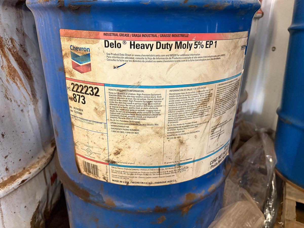 Used (4 pallets) w/ 22 16-gallon drums of grease