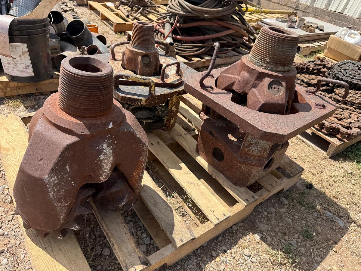 Used (4) Tricone Drill Bits & (3) Bit Breakers