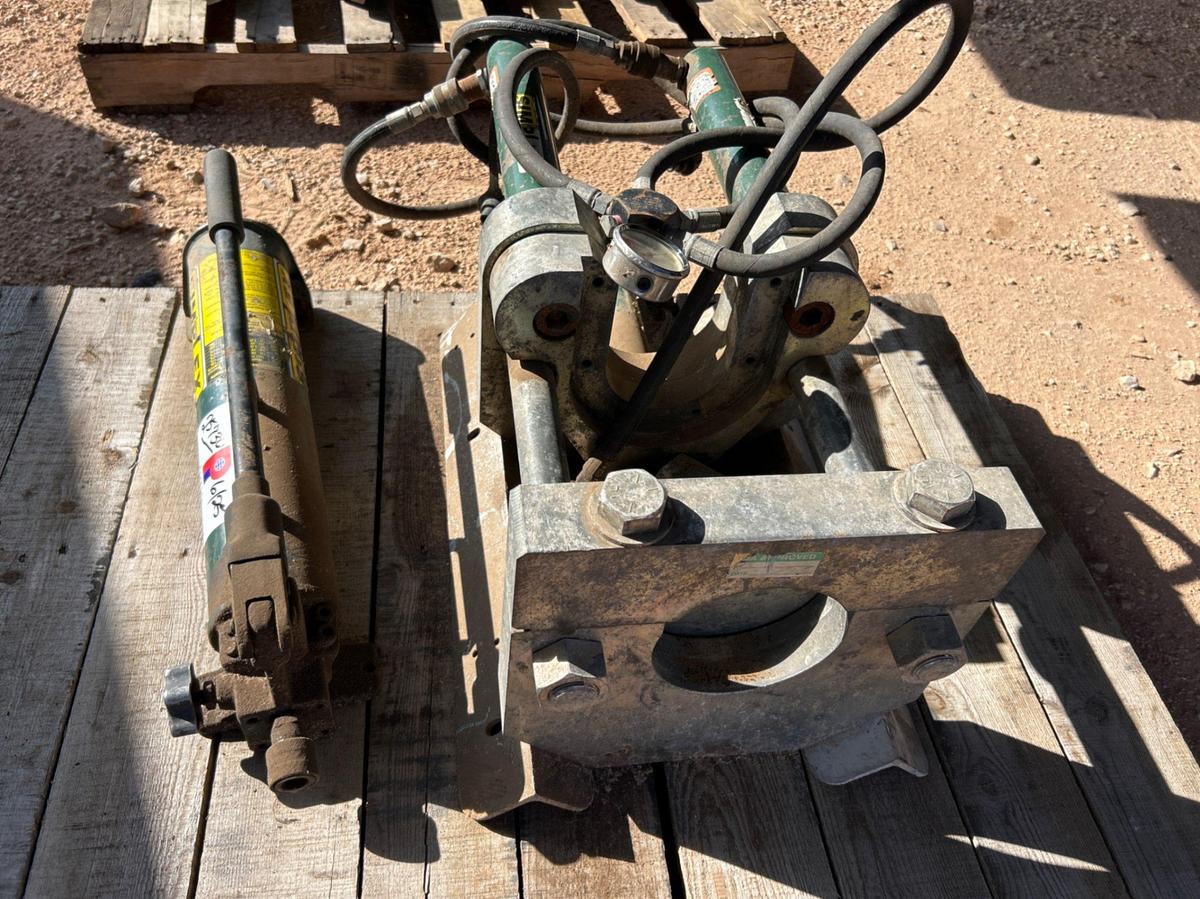 Used SIMPLEX 10,000 PSI HAND PUMP HOSE CRIMPING MACHINE