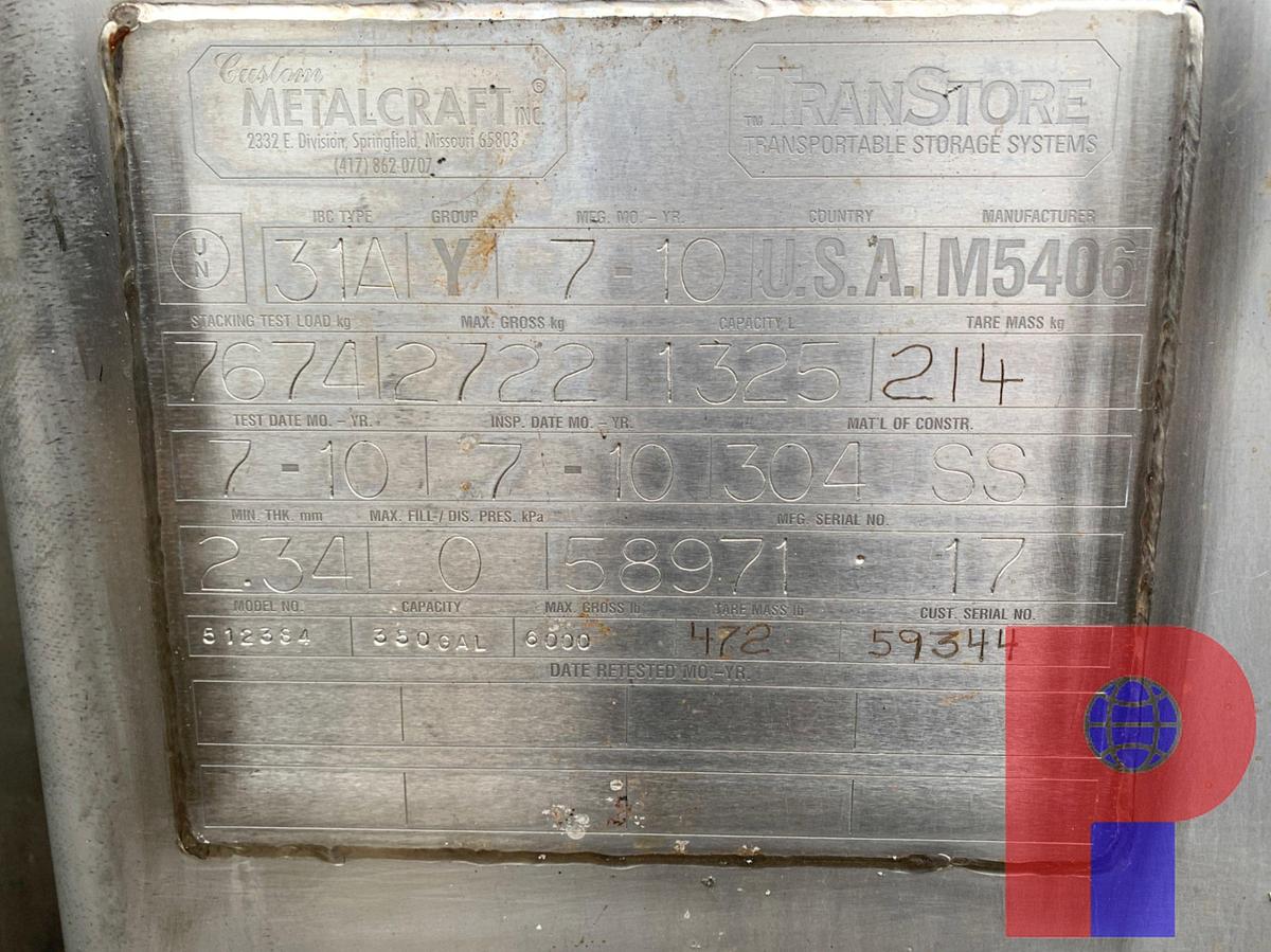 Used (4) METALCRAFT STAINLESS CONTAINERS